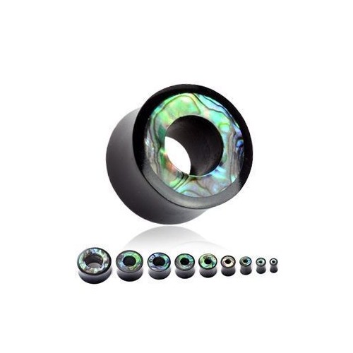 Plug do ucha z rohoviny vykládaný perletí (19 mm)