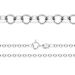 Stříbrný řetízek očkový ROLO 1,4mm (45 cm)