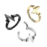 Ocelový kruh - helix / cartilage piercing (1,2 x 8 mm)
