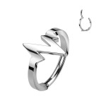 Ocelový kruh - helix / cartilage piercing (1,2 x 8 mm)