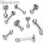 Piercing do brady - labreta TITAN (1,6 x 6 x 3 mm)