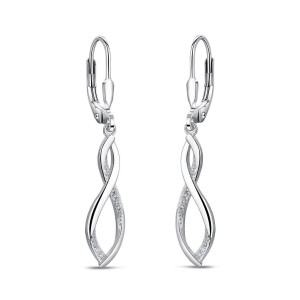 Visací náušnice se zirkony