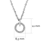 Ocelový náhrdelník se zirkony