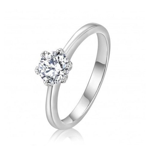 Stříbrný zásnubní prsten moissanit (51, 2,01 g)