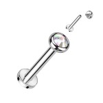 Piercing do brady - labreta TITAN (černá)
