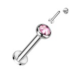 Piercing do brady - labreta TITAN (růžová)