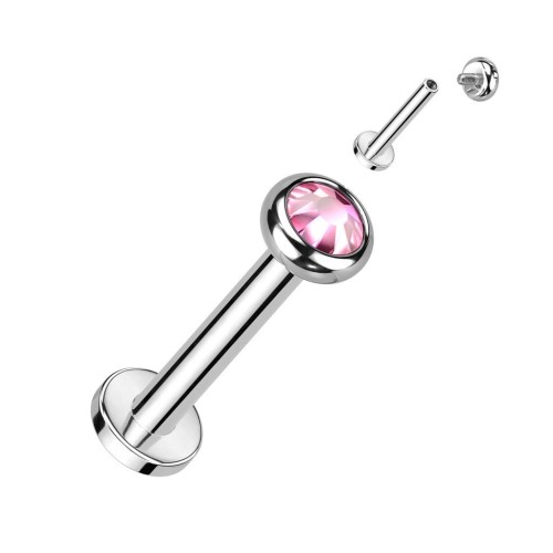 Piercing do brady - labreta TITAN (růžová)