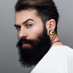 Dřevěný plug do ucha se zlaceným středem průměr 19 mm