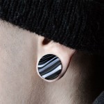 Kamenný plug do ucha - achát průměr 25 mm