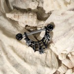 Piercing do bradavky pavouci