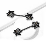 Piercing do bradavky pavouci