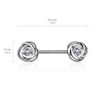 Piercing do bradavky chirurgická ocel gold