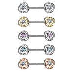 Piercing do bradavky chirurgická ocel gold