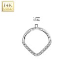 Zlatý piercing - segment kruh, Au 585/1000