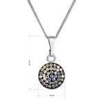 Stříbrný náhrdelník se Swarovski krystaly kulatý měsíční 32086.3 moonlight