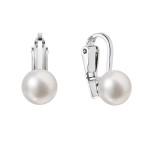 Stříbrné náušnice klipsy s říční perlou 21082.1