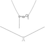 Ocelový náhrdelník PÍSMENO N