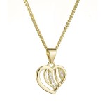 Pozlacený stříbrný náhrdelník srdce se zirkony 12074.1 [0]