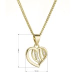 Pozlacený stříbrný náhrdelník srdce se zirkony 12074.1 [1]
