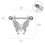 Piercing do bradavky - motýl vitrail medium [14]