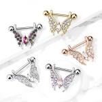Piercing do bradavky - motýl vitrail medium