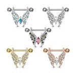 Piercing do bradavky - motýl čirý