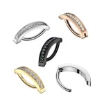 Piercing do pupíku TITAN 1,6 x 10 mm černý