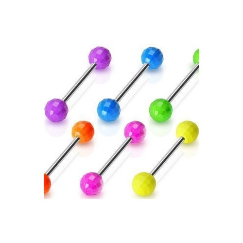 Piercing do jazyka (bílá)