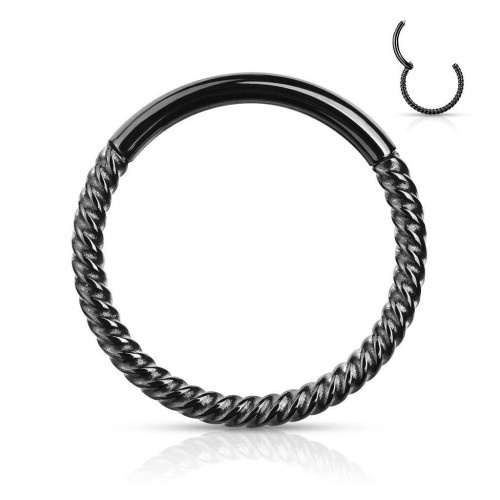 Piercing segment kruh vroubkovaný, 1,2 x 8 mm