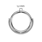 Piercing segment kruh ozdobný (1,2 x 10 mm)