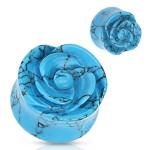 Plug do ucha - nerost howlit tyrkys (14 mm)