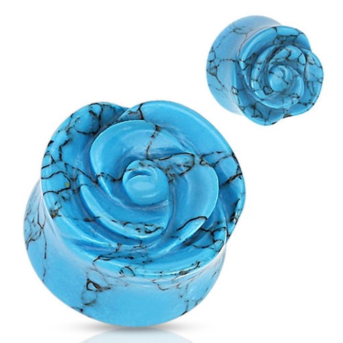 Plug do ucha - nerost howlit tyrkys (14 mm)