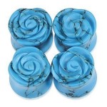 Plug do ucha - nerost howlit tyrkys (14 mm)