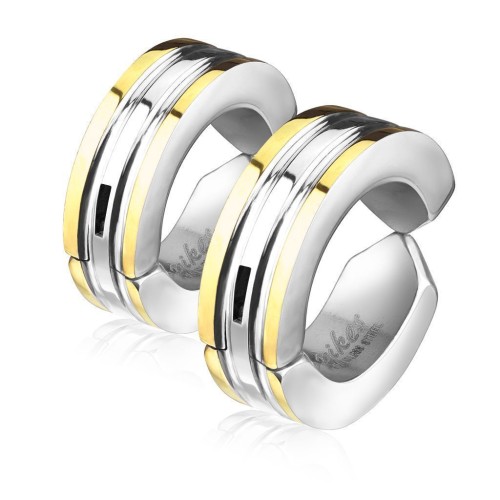 Náušnice klipsny chirurgická ocel (gold)