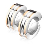 Náušnice klipsny chirurgická ocel (rosegold)