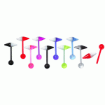 Piercing činka bioplast tabletka (černá)