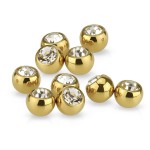 Zlacená náhradní kulička se zirkonem 1,6 mm (3 mm)