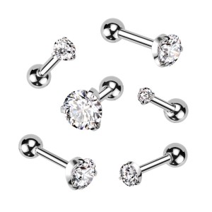 Cartilage piercing do ucha, čirý zirkon