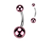 Piercing do pupíku - banánek lesklý (fialový)