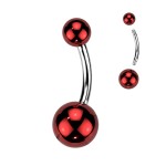 Piercing do pupíku - banánek lesklý (fialový)