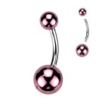 Piercing do pupíku - banánek lesklý (fialový)