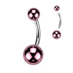Piercing do pupíku - banánek lesklý (zelený)