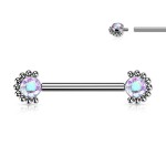 Piercing do bradavky z titanu (červený)