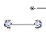 Piercing do bradavky z titanu (růžový)