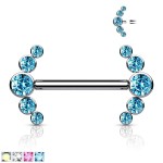 Piercing do bradavky z titanu (růžový)