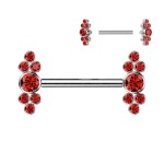 Piercing do bradavky z titanu (čirý)