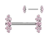 Piercing do bradavky z titanu (čirý)
