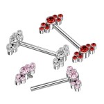 Piercing do bradavky z titanu (čirý)