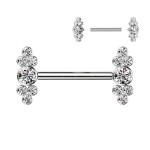 Piercing do bradavky z titanu (červený)