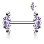 Piercing do bradavky z titanu (vitrail medium)